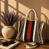 Gucci Vintage Web Boston Bag