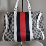 Gucci Vintage Web Boston Bag