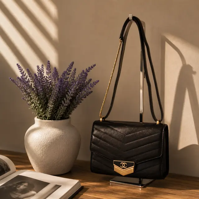 Chanel Chevron Medal Flap Bag